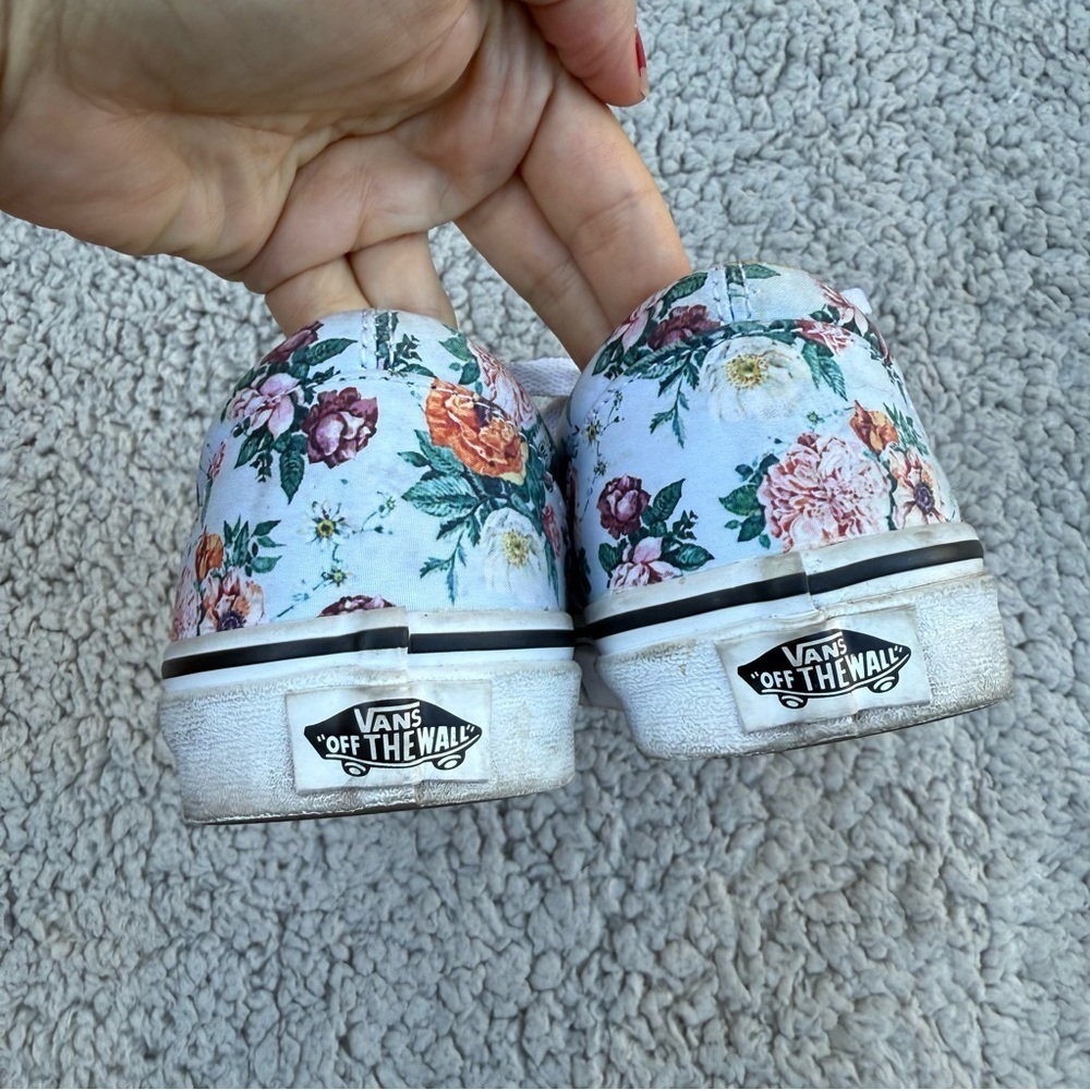 Vans, light blue Era Garden Floral Flower Design shoe Women’s 7 - Picture 4 of 8
